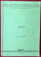 kniha Finance, Provozně ekonomická fakulta ČZU v Praze ve vydavatelství Credit 2003