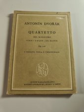 kniha Antonin Dvorak Quartetto G DUR, Op. 106, , SNKL 1955