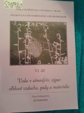 kniha Aplikovaná meteorologie a klimatologie. VI. díl, - Voda v atmosféře, výpar, vlhkost vzduchu, půdy a materiálu, Česká zemědělská univerzita 2004