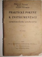 kniha Praktické pokyny k instrumentaci symfonického orchestru, Fr. A. Urbánek a synové 1946