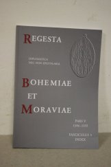 kniha Regesta diplomatica nec non epistolaria Bohemiae et Moraviae. Pars V, 1346-1355. [Fasciculus 5, Index], Scriptorium 2005