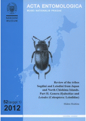 kniha Review of the tribes Sogdini and Leiodini from Japan and North Chishima Islands. Part II., - Genera Hydnobius and Leiodes (Coleoptera: Leiodidae), National Museum 2012