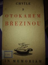 kniha Chvíle s Otokarem Březinou in memoriam, Alois Srdce 1929