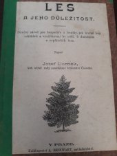 kniha Les a jeho důležitost Stručný návod pro hospodáře a lesníky, jak účelně lesy zakládati a využitkovati by měli. S dodatkem o nepřátelích lesa., A. Reinwart 1891