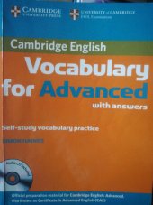 kniha Vocabulary for advanced with answers Self study vocabulary practise, Cambridge University Press 2013