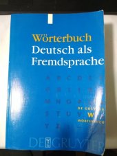 kniha Wörterbuch Deutsch als Fremdsprache, De Gruyter 2000