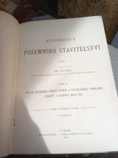 kniha Pozemní stavitelství  Díl 1. 1900