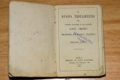 kniha Nuovo testamento  del nostro signore e salvatore Gesú Cristo, Deposito di sacre scritture piazza di Spagna 1887