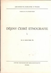 kniha Dějiny české etnografie I, SPN 1976