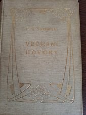 kniha Večerní hovory Novelly a studie, Jos. R. Vilímek 1926