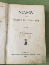 kniha Venkov obrázky ze života, Cyrillo-Methodějská knihtiskárna (V. Kotrba) 1901