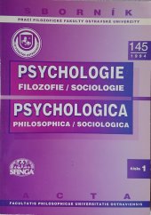 kniha Psychologie, filozofie, sociologie = Psychologica, philosophica, sociologica, Sfinga 1994