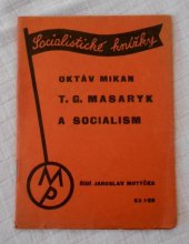 kniha T.G. Masaryk a socialism, Mladé proudy 1930