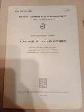 kniha Elektrická svítidla pro místnosti, Průmyslové vydavatelství 1951