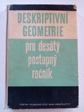 kniha Deskriptivní geometrie pro desátý ročník všeobecně vzdělávacích škol, SPN 1959