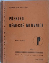 kniha Přehled německé mluvnice Praktické příručky studijní, Pokorný a spol. 1941