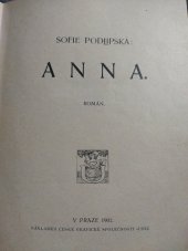 kniha Anna román, Česká grafická Unie 1902