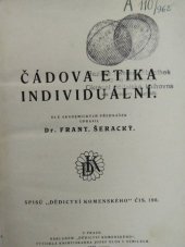 kniha Čádova etika individuální, Dědictví Komenského 1920