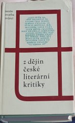 kniha Z dějin české literární kritiky [vysokošk. příručka], Nakladatelství politické literatury 1965