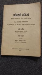 kniha Věcné učení pro první školní rok dle obrazů Janského, rozvržené na měsíce a dle ročních počasí, K. Janský 1901