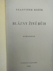 kniha Blázny živí Bůh romaneto, Lidové noviny 1943