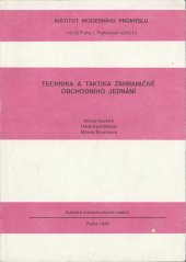 kniha Technika a taktika zahraničně obchodního jednání, Institut moderního průmyslu 1992