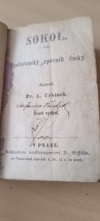 kniha Sokol Společenský zpěvník český, F. Stýblo 1872