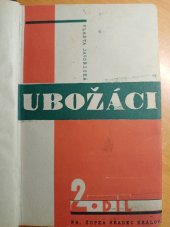 kniha Ubožáci Díl II Román., František Šupka 1934