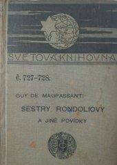 kniha Sestry Rondoliovy a jiné povídky, J. Otto 1909