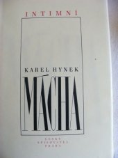 kniha Intimní Karel Hynek Mácha, Český spisovatel 1993