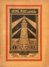 kniha Nová reklama Sborník pro nové směry a zvelebení reklamy, K.Herain, K.Mrázek, V.Louda, E.Pacovský, J.Lindner a další, typo J.Kaplický 1923