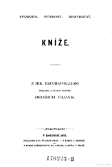 kniha Kníže, Nákladem Aug. Švagrovského 1873