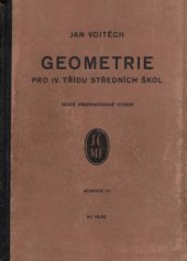 kniha Geometrie pro IV. třídu středních škol, Jednota československých matematiků a fysiků 1934