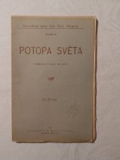 kniha Potopa světa (R. 1815 nebo 1816) Veselohra ve 2 jednáních, B. Kočí 1907