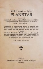 kniha Velký, nový a úplný planetář, Rudolf Storch 1900