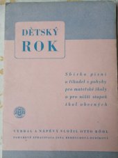 kniha Dětský rok Sbírka písní a říkadel ..., Komenium 1948