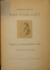 kniha Národní umělec Max Švabinský popisný seznam grafického díla 1942-1952, Hollar 1953