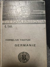 kniha Germanie, J.Otto 1905