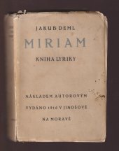 kniha Miriam, s.n. 1916