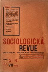 kniha Sociologická revue  svazek 3 + 4, Sociologický seminář Masarykovy university v Brně 1936