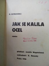 kniha Jak se kalila ocel román, K. Borecký 1936