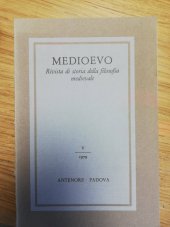 kniha Medievo Rivista di storia della filosofia medievale V, Editrice Antenore 1979