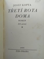 kniha Třetí rota doma Díl 1. Román., Čin 1935