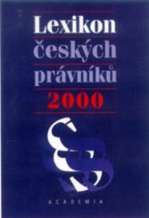 kniha Lexikon českých právníků 2000, Academia 2001