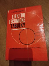 kniha Elektrotechnické tabulky Učebnice - pom. kniha pro stř. prům. školy elektrotechn., SNTL 1967
