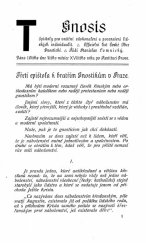 kniha Gnosis Epištoly pro vnitřní zdokonalení, Sborník pro gnosticism a okkultism 1907