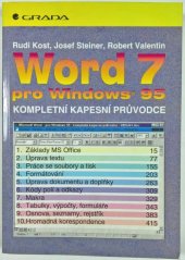 kniha Word 7 pro Windows 95 kompletní kapesní průvodce, Grada 1996