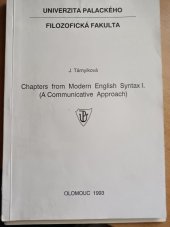 kniha Chapters from Modern English Syntax A Communicative Approach, Univerzita Palackého 1993
