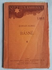 kniha Básně Bohdana Jelínka, J. Otto 1926