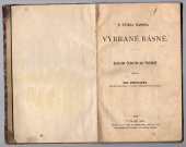 kniha P. Ovidia Nasona Vybrané básně, Fr. A. Urbánek 1880